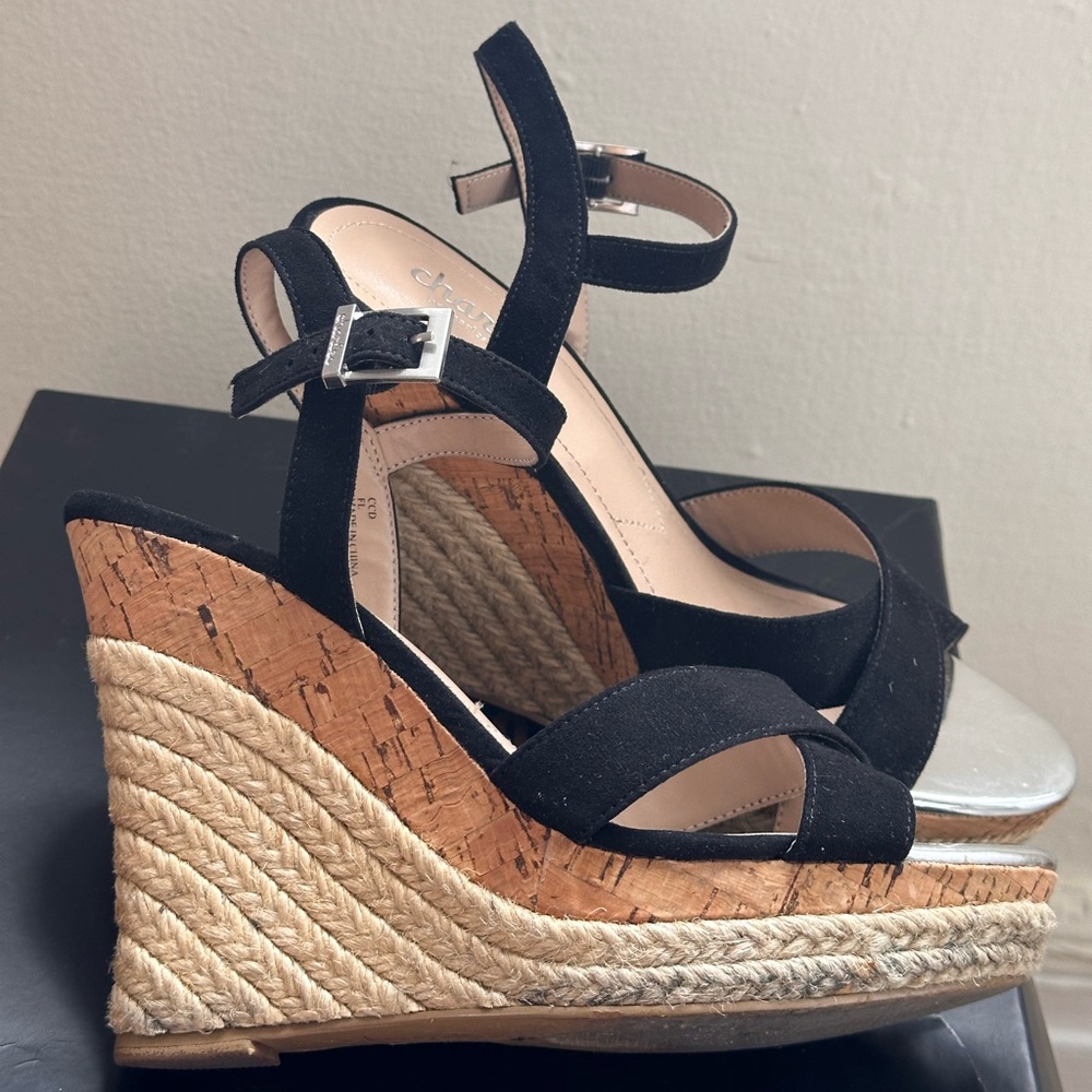 Charles By Charles David Platform Espadrilles Bla… - image 4